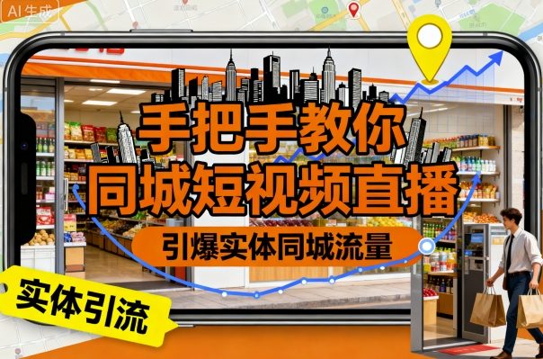 手把手教你同城短视频直播,引爆实体同城流量-第一资源库