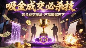 吸金成交必杀技,吸金成交魔法-产品销冠天下-第一资源库