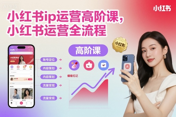 小红书ip运营高阶课，小红书运营全流程-第一资源库