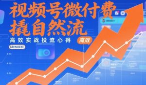 视频号微付费撬自然流,高效实战投流心得-第一资源库