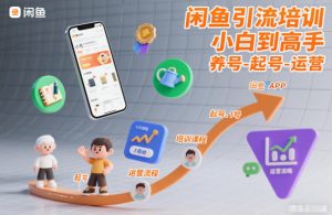 闲鱼引流培训，小白到高手，养号-起号-运营-第一资源库