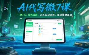 AI代写微课，一单7张，绿色蓝海，永不失业项目，提供接单渠道！-第一资源库