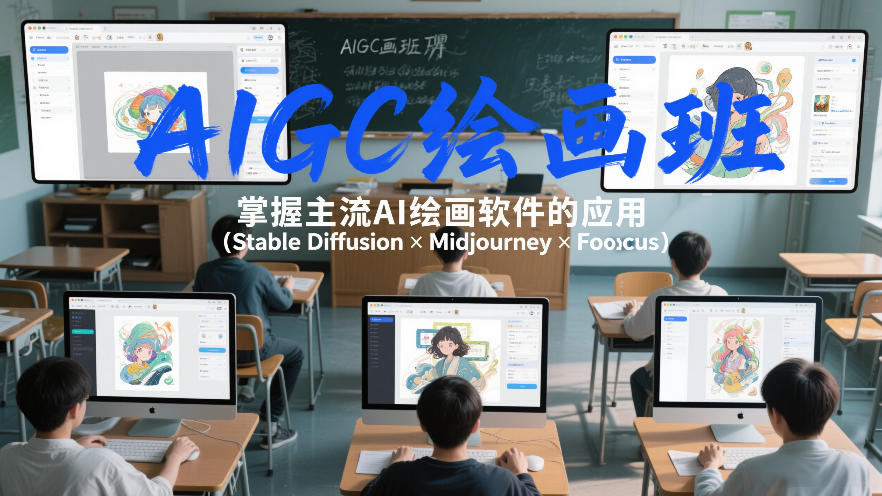 AIGC绘画班，掌握主流Ai绘画软件的应用（Stable Diffusion x Midjourney x Fooocus）-第一资源库