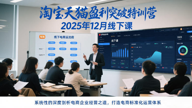 淘宝天猫盈利突破特训营25年12月线下课,系统性的深度剖析电商企业经营之道,打造电商标准化运营体系-第一资源库