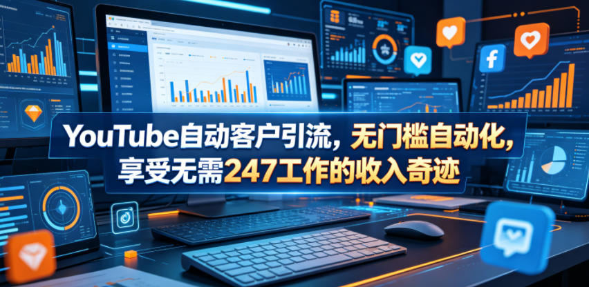 YouTube自动客户引流，无门槛自动化，享受无需247工作的收入奇迹！【原创双语字幕】-第一资源库