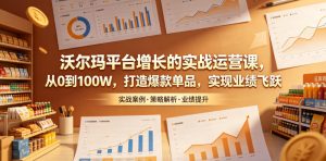 沃尔玛平台增长的实战运营课,从0到100W,打造爆款单品,实现业绩飞跃-第一资源库