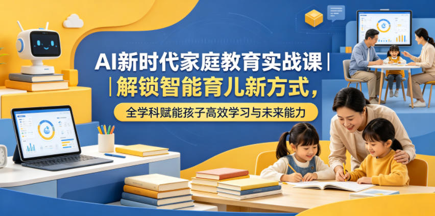 AI新时代家庭教育实战课｜解锁智能育儿新方式，全学科赋能孩子高效学习与未来能力-第一资源库